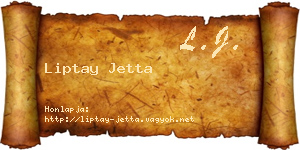 Liptay Jetta névjegykártya